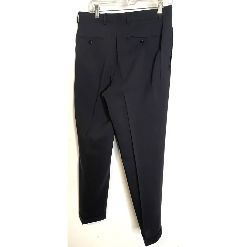 Hugo Boss Pant Suit Mens 38R Black Wool Jacket Pants Einstein Fit Lightweight